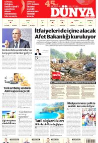 DÜNYA Gazete Manşeti