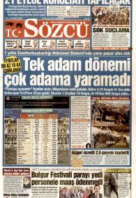 SÖZCÜ Gazete Manşeti