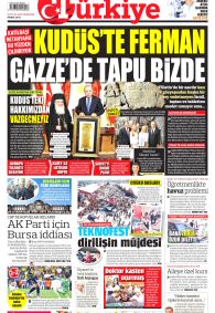 TÜRKİYE GAZETESİ Gazete Manşeti