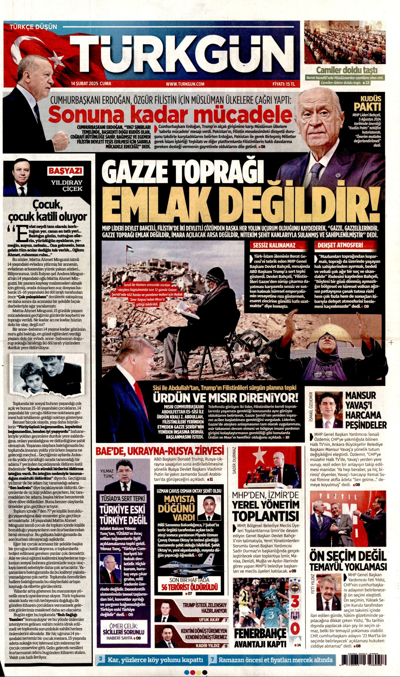 TÜRKGÜN Gazete Manşeti
